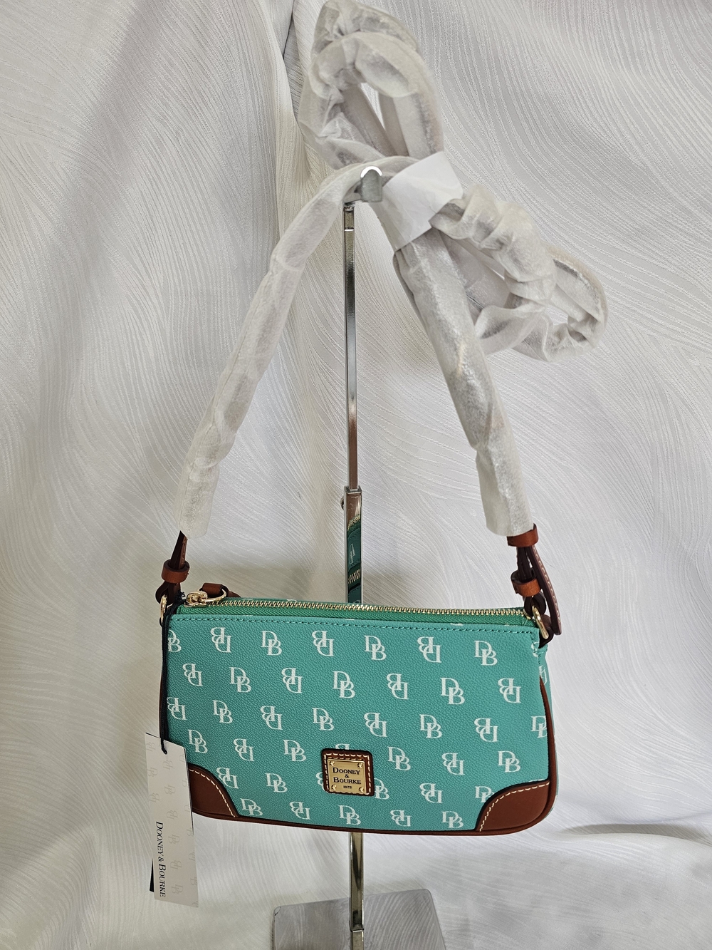 Dooney & Bourke Teal Signature Crossbody Bag w/ Dustbag RARE